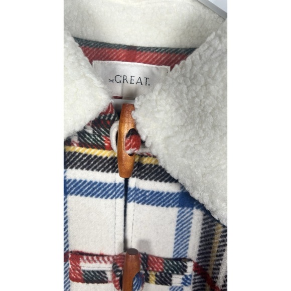 The GREAT Size 3 Large The Cabinmate Plaid Toggle Wool Blend Hooded Jacket NWOT - Picture 8 of 13